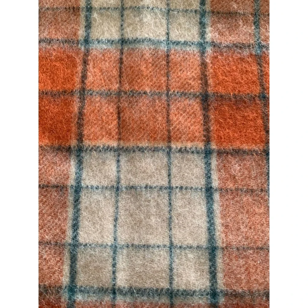 George Washington's‎ Mount Vernon Scarf Womens OS Orange Tartan Plaid Fringe